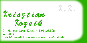 krisztian kozsik business card